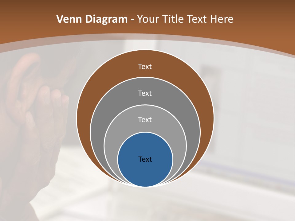 Man Looking At Computer Screen PowerPoint Template