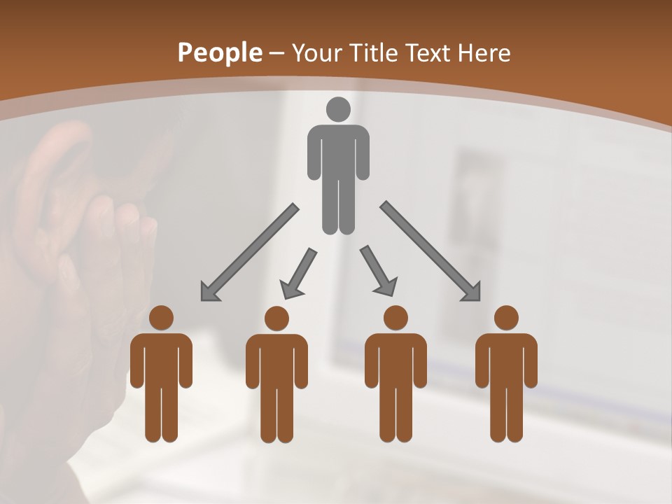 Man Looking At Computer Screen PowerPoint Template