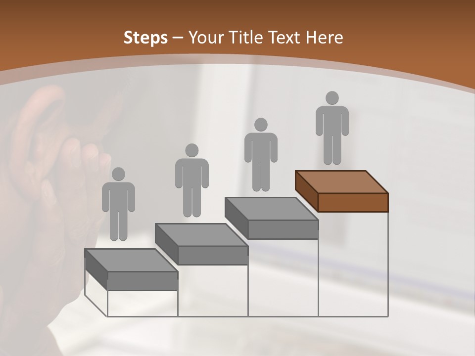 Man Looking At Computer Screen PowerPoint Template