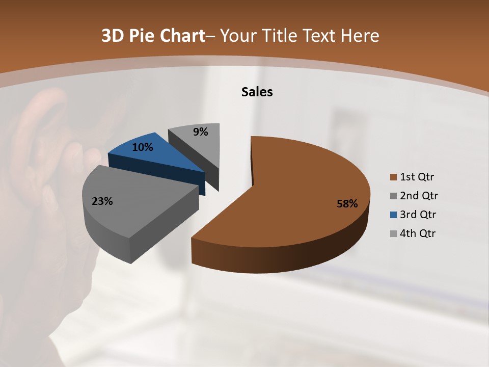 Man Looking At Computer Screen PowerPoint Template