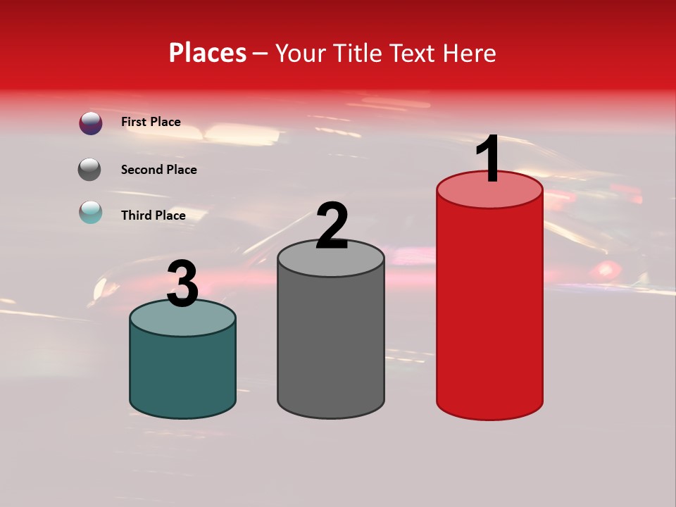 The Brisk Night Movement At Centre Of The Big City PowerPoint Template