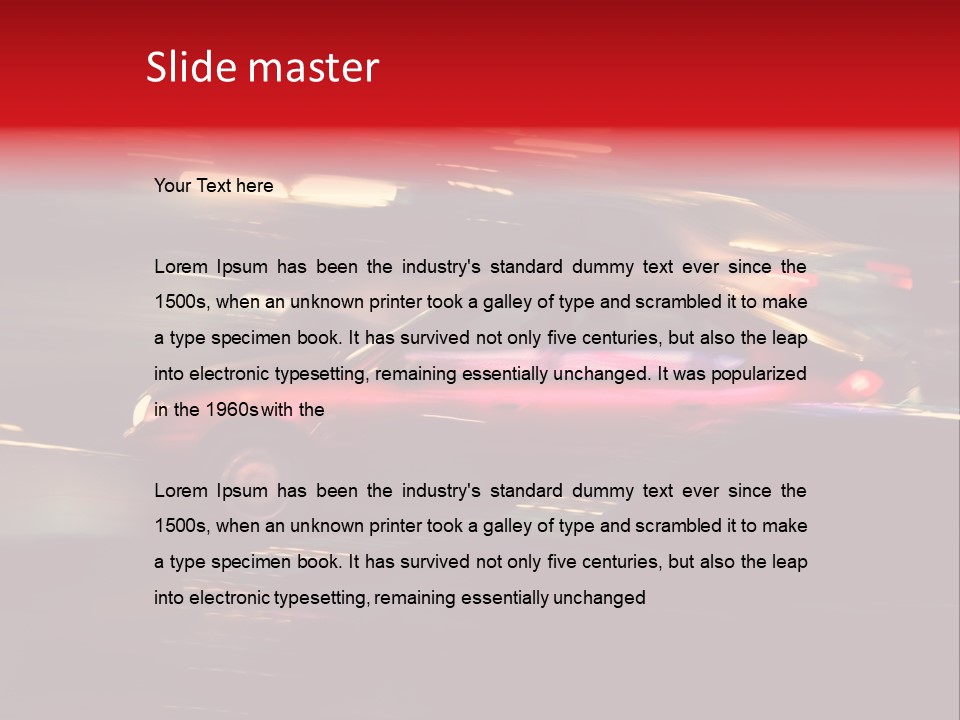 The Brisk Night Movement At Centre Of The Big City PowerPoint Template