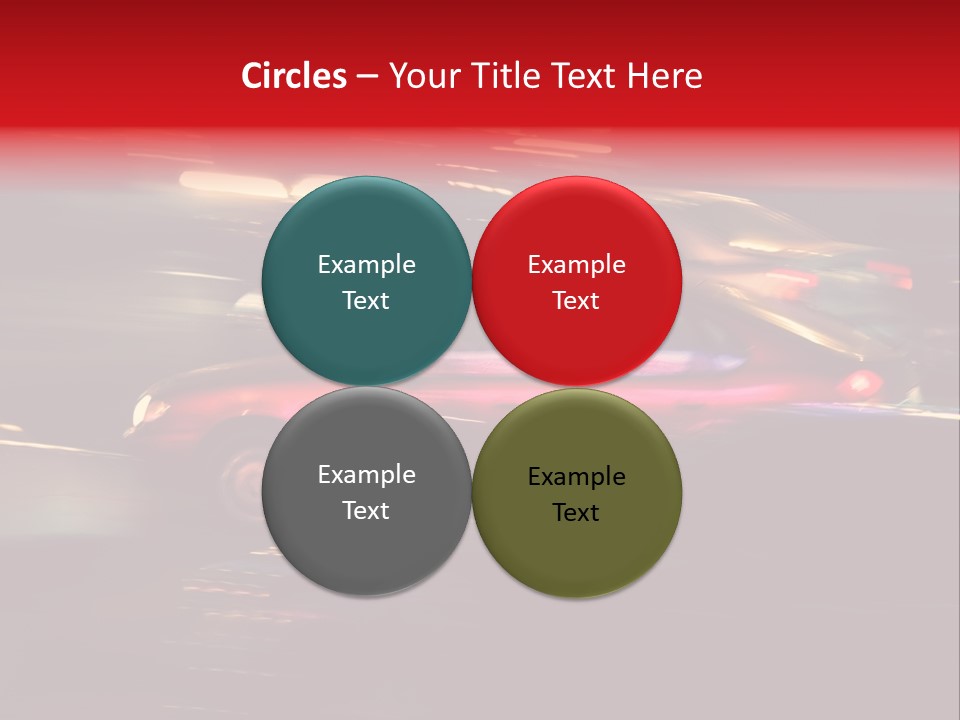 The Brisk Night Movement At Centre Of The Big City PowerPoint Template