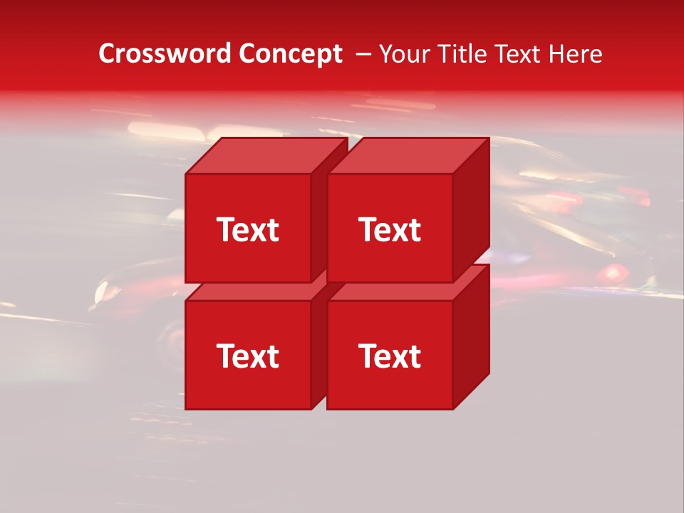 The Brisk Night Movement At Centre Of The Big City PowerPoint Template