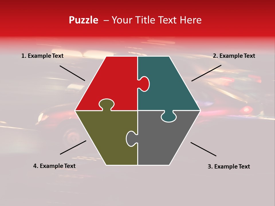 The Brisk Night Movement At Centre Of The Big City PowerPoint Template
