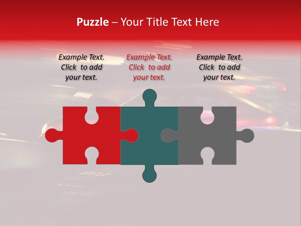 The Brisk Night Movement At Centre Of The Big City PowerPoint Template