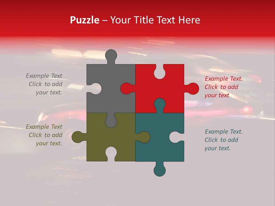 The Brisk Night Movement At Centre Of The Big City PowerPoint Template