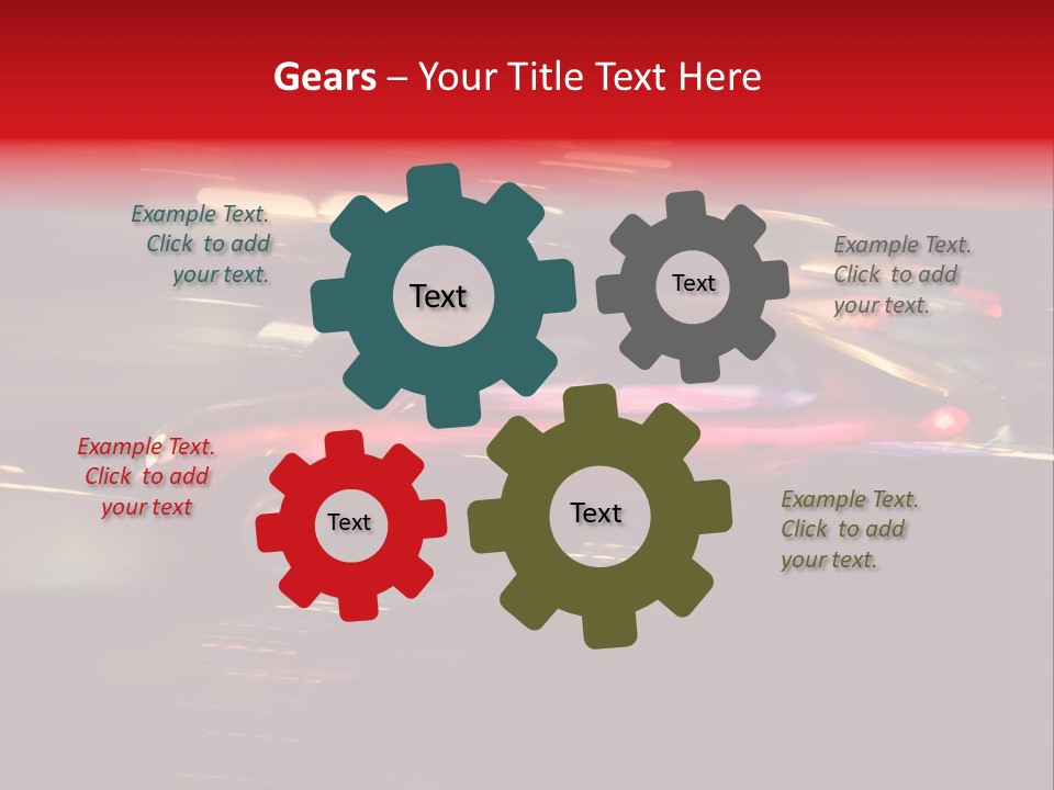 The Brisk Night Movement At Centre Of The Big City PowerPoint Template