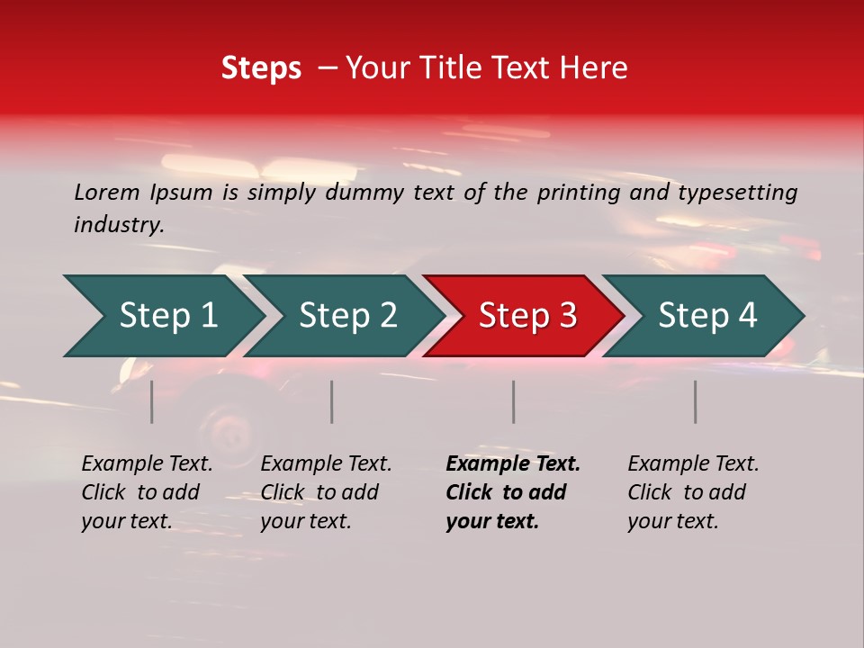 The Brisk Night Movement At Centre Of The Big City PowerPoint Template