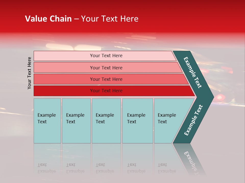 The Brisk Night Movement At Centre Of The Big City PowerPoint Template