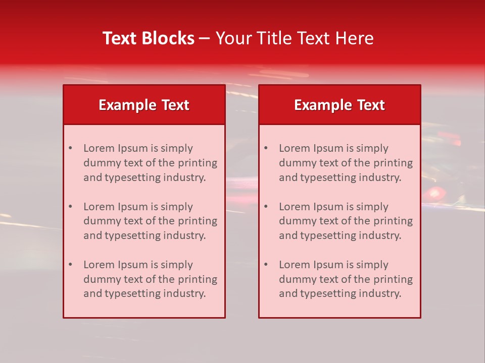 The Brisk Night Movement At Centre Of The Big City PowerPoint Template