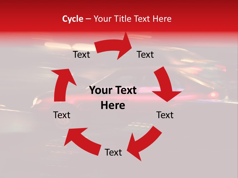 The Brisk Night Movement At Centre Of The Big City PowerPoint Template