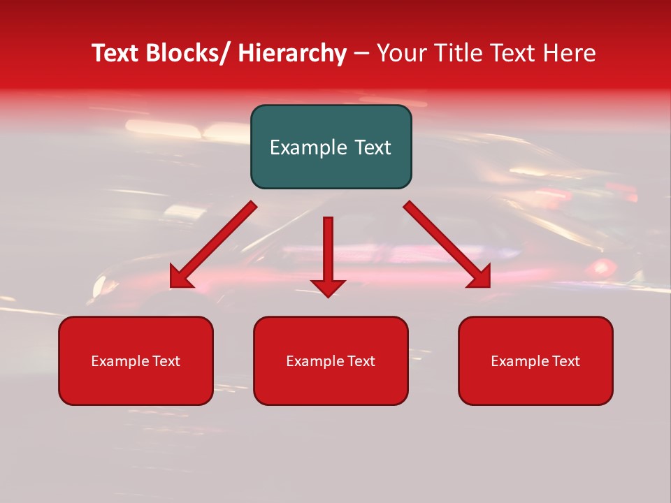 The Brisk Night Movement At Centre Of The Big City PowerPoint Template