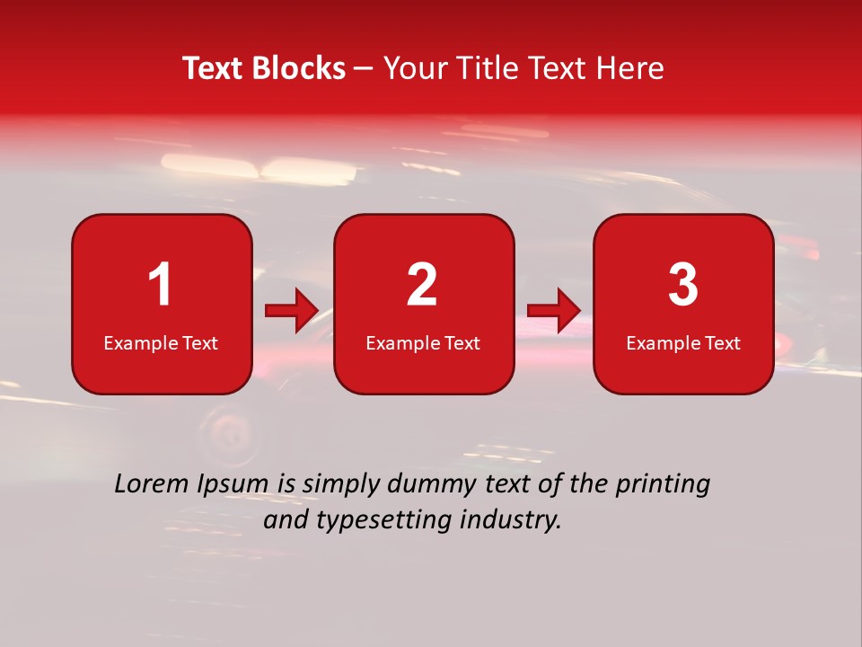 The Brisk Night Movement At Centre Of The Big City PowerPoint Template