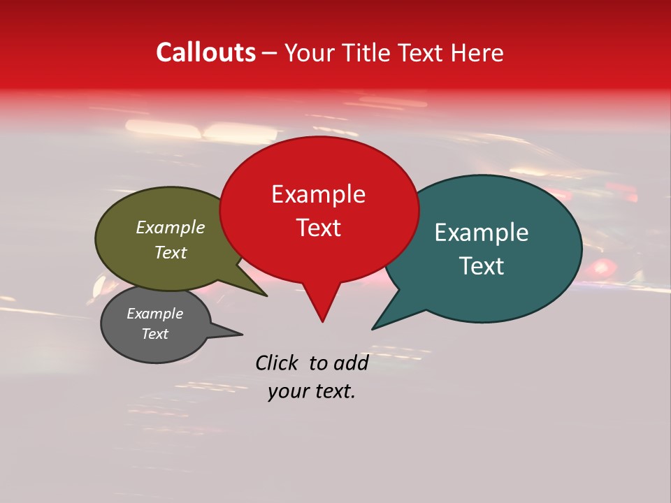 The Brisk Night Movement At Centre Of The Big City PowerPoint Template
