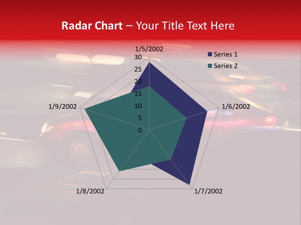 The Brisk Night Movement At Centre Of The Big City PowerPoint Template