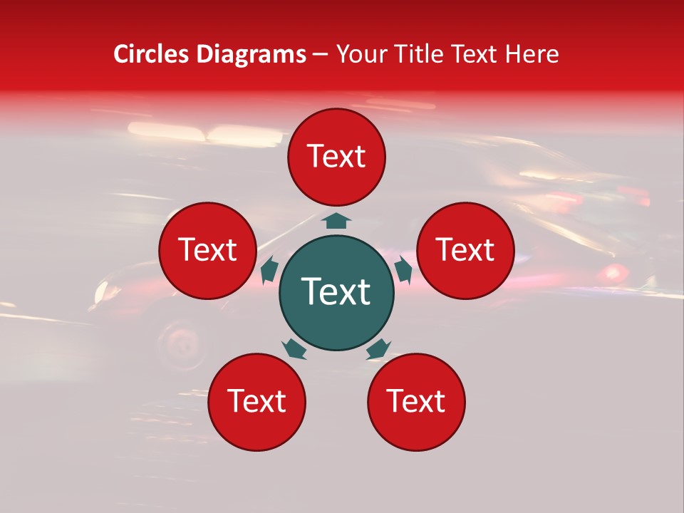 The Brisk Night Movement At Centre Of The Big City PowerPoint Template