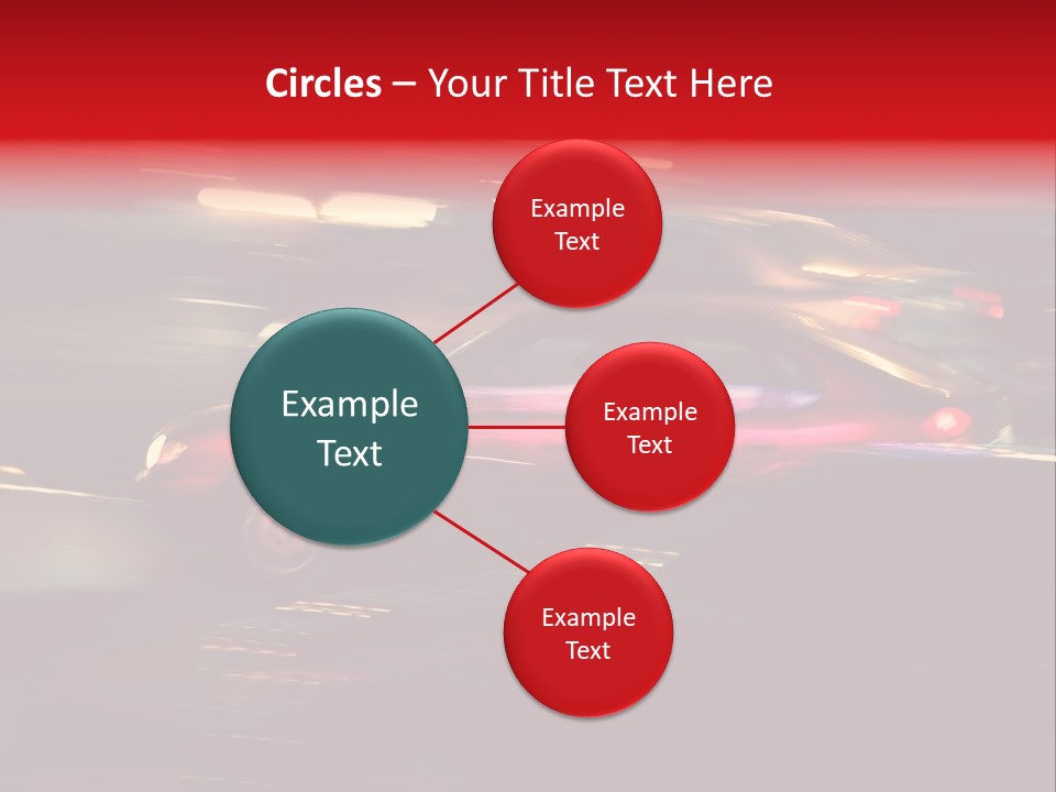 The Brisk Night Movement At Centre Of The Big City PowerPoint Template