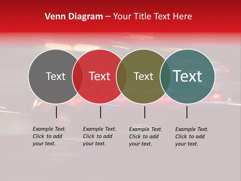 The Brisk Night Movement At Centre Of The Big City PowerPoint Template