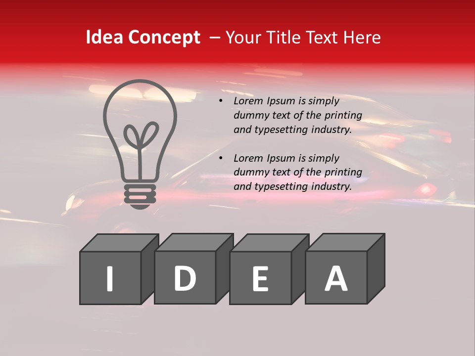 The Brisk Night Movement At Centre Of The Big City PowerPoint Template