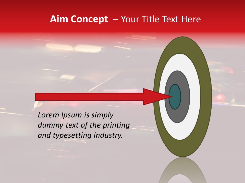 The Brisk Night Movement At Centre Of The Big City PowerPoint Template