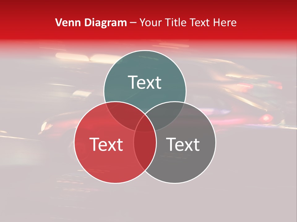 The Brisk Night Movement At Centre Of The Big City PowerPoint Template