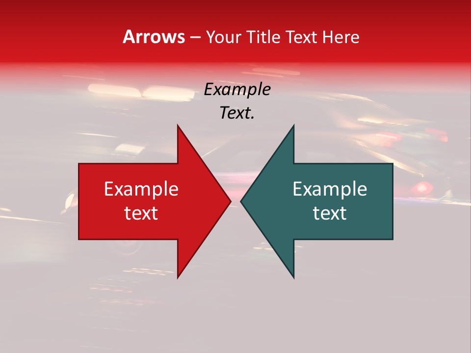 The Brisk Night Movement At Centre Of The Big City PowerPoint Template