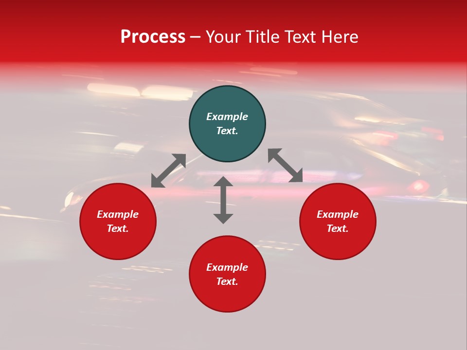 The Brisk Night Movement At Centre Of The Big City PowerPoint Template