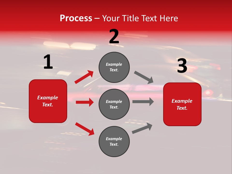 The Brisk Night Movement At Centre Of The Big City PowerPoint Template