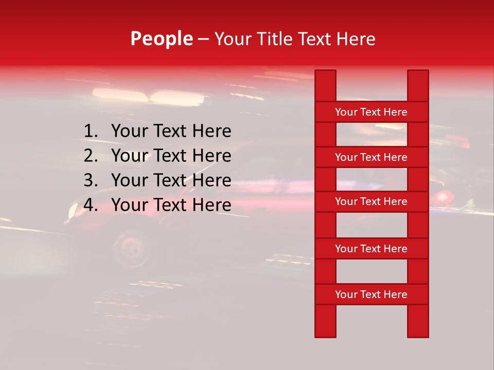 The Brisk Night Movement At Centre Of The Big City PowerPoint Template