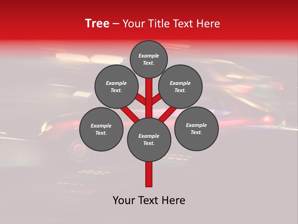 The Brisk Night Movement At Centre Of The Big City PowerPoint Template