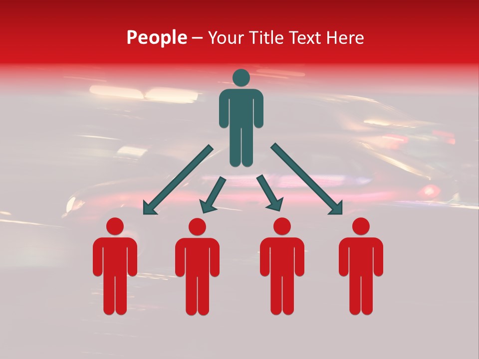 The Brisk Night Movement At Centre Of The Big City PowerPoint Template