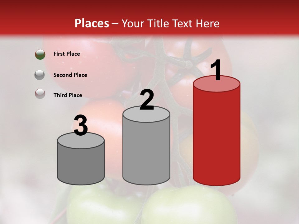 A Bunch Of Tomatoes On A Plant With A Red Background PowerPoint Template