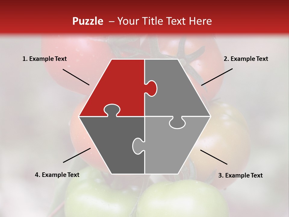 A Bunch Of Tomatoes On A Plant With A Red Background PowerPoint Template