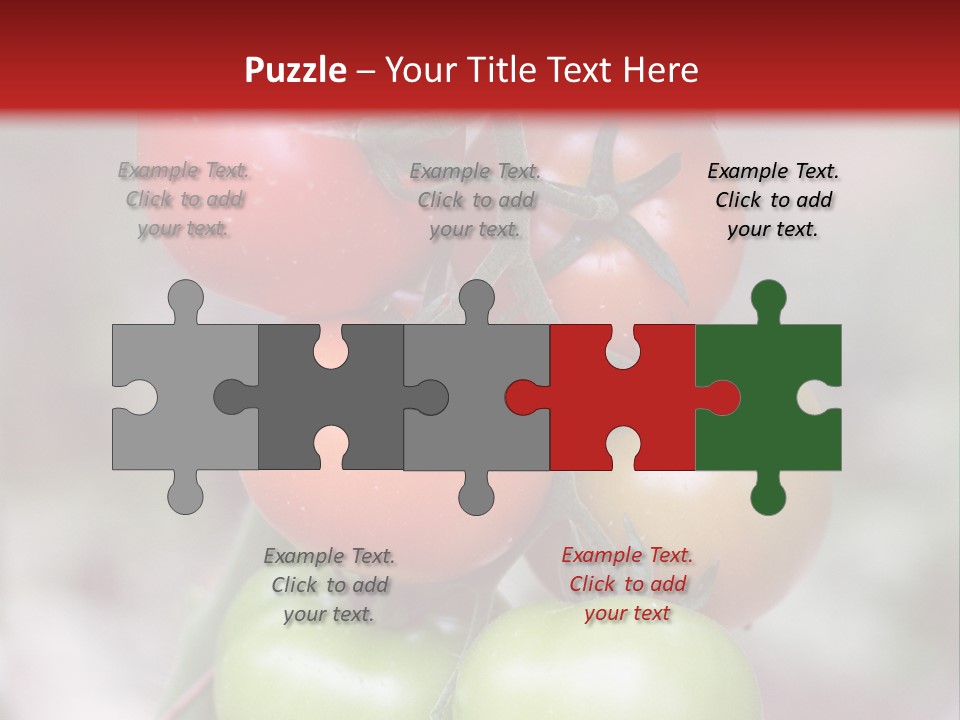 A Bunch Of Tomatoes On A Plant With A Red Background PowerPoint Template
