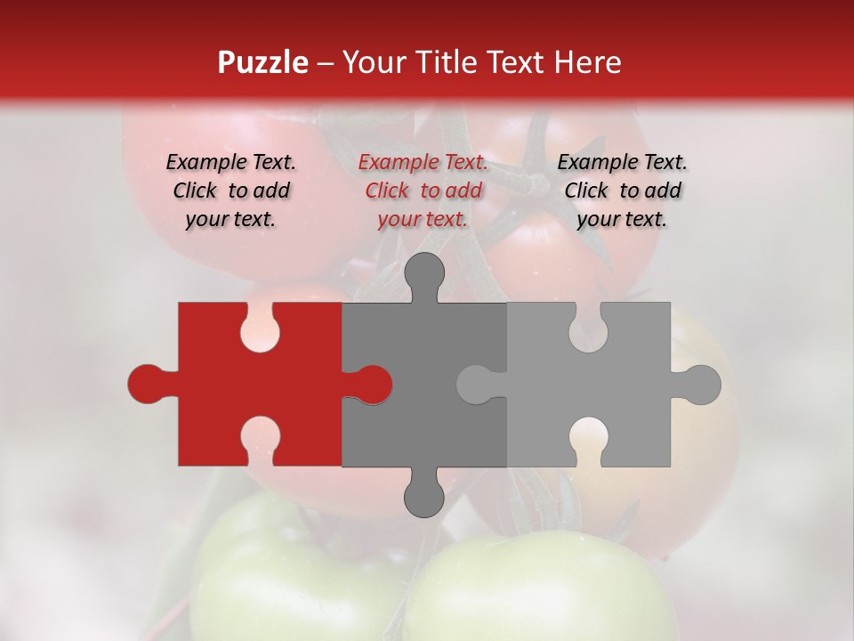 A Bunch Of Tomatoes On A Plant With A Red Background PowerPoint Template