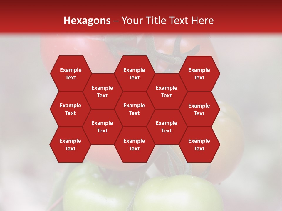 A Bunch Of Tomatoes On A Plant With A Red Background PowerPoint Template