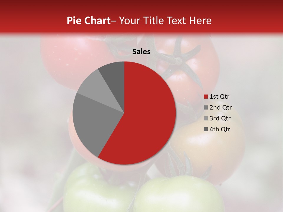 A Bunch Of Tomatoes On A Plant With A Red Background PowerPoint Template