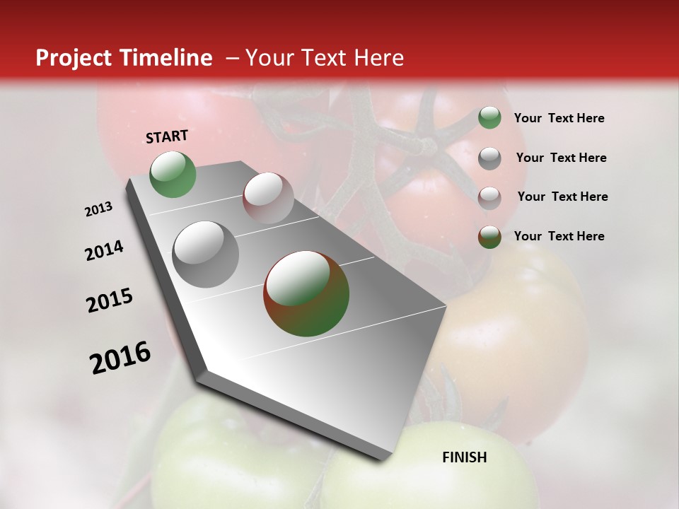 A Bunch Of Tomatoes On A Plant With A Red Background PowerPoint Template