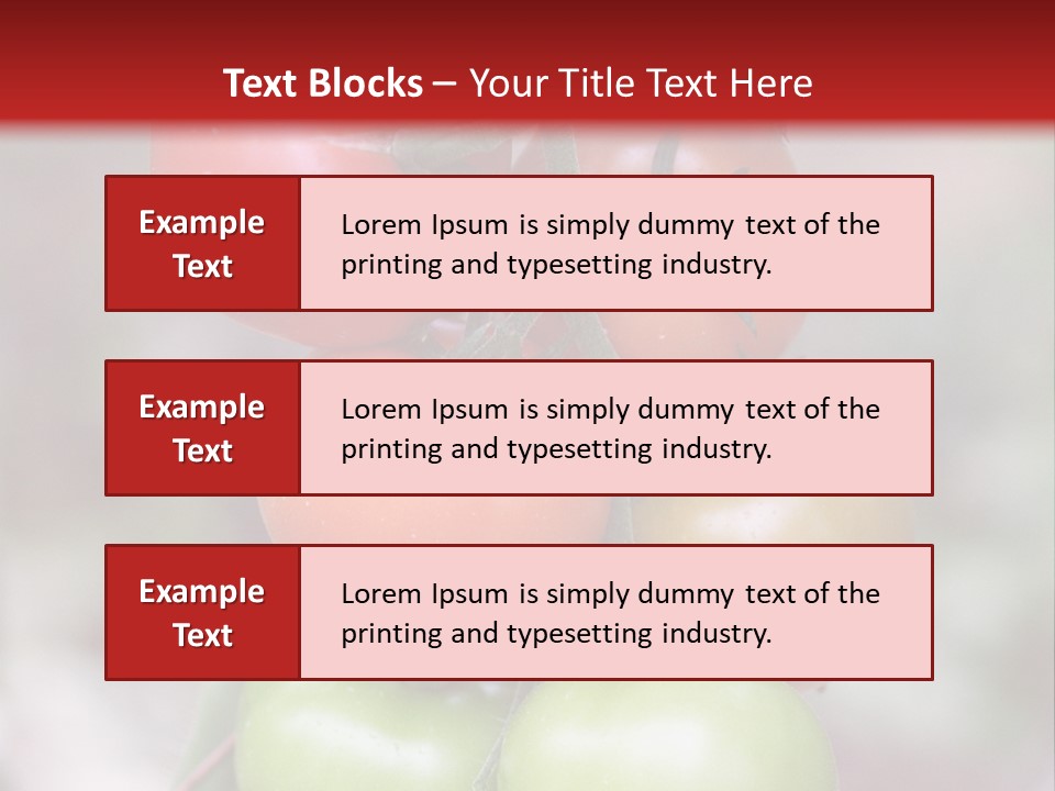 A Bunch Of Tomatoes On A Plant With A Red Background PowerPoint Template