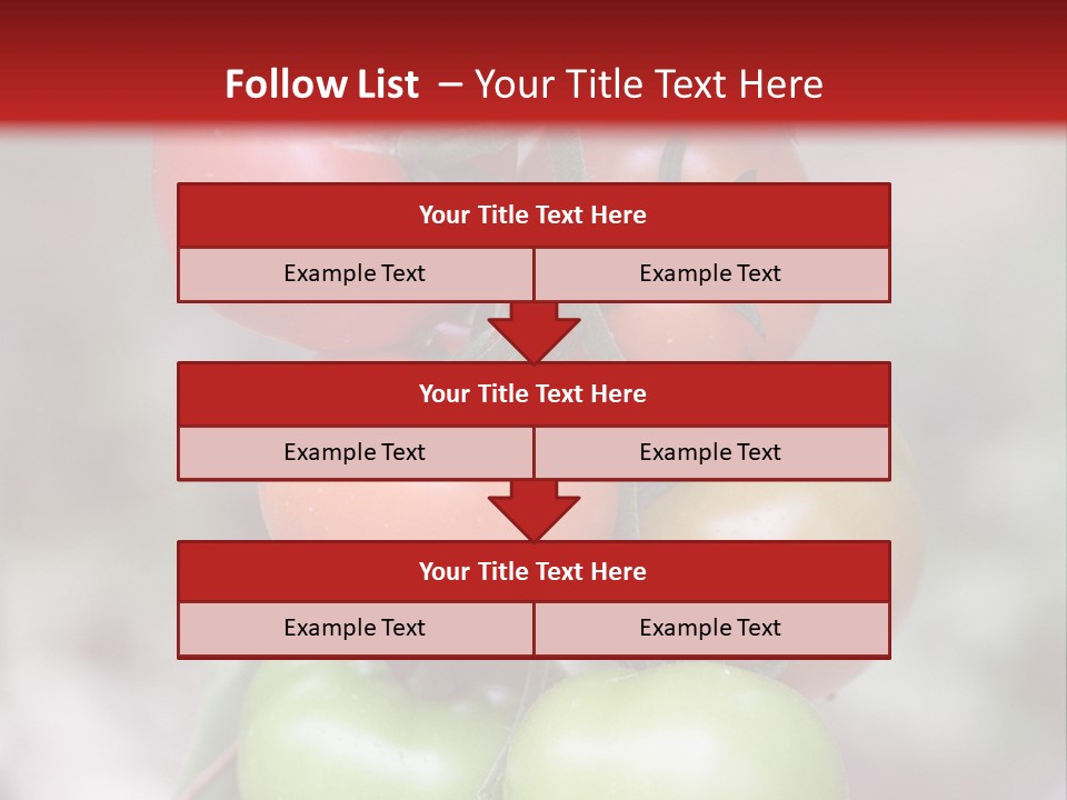 A Bunch Of Tomatoes On A Plant With A Red Background PowerPoint Template