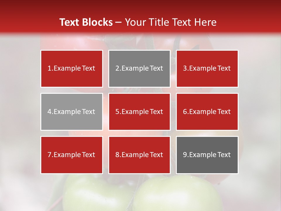 A Bunch Of Tomatoes On A Plant With A Red Background PowerPoint Template