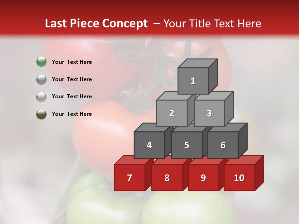 A Bunch Of Tomatoes On A Plant With A Red Background PowerPoint Template