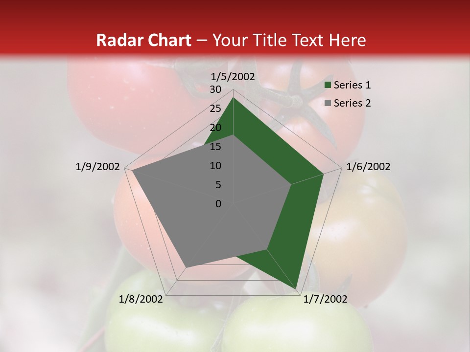 A Bunch Of Tomatoes On A Plant With A Red Background PowerPoint Template