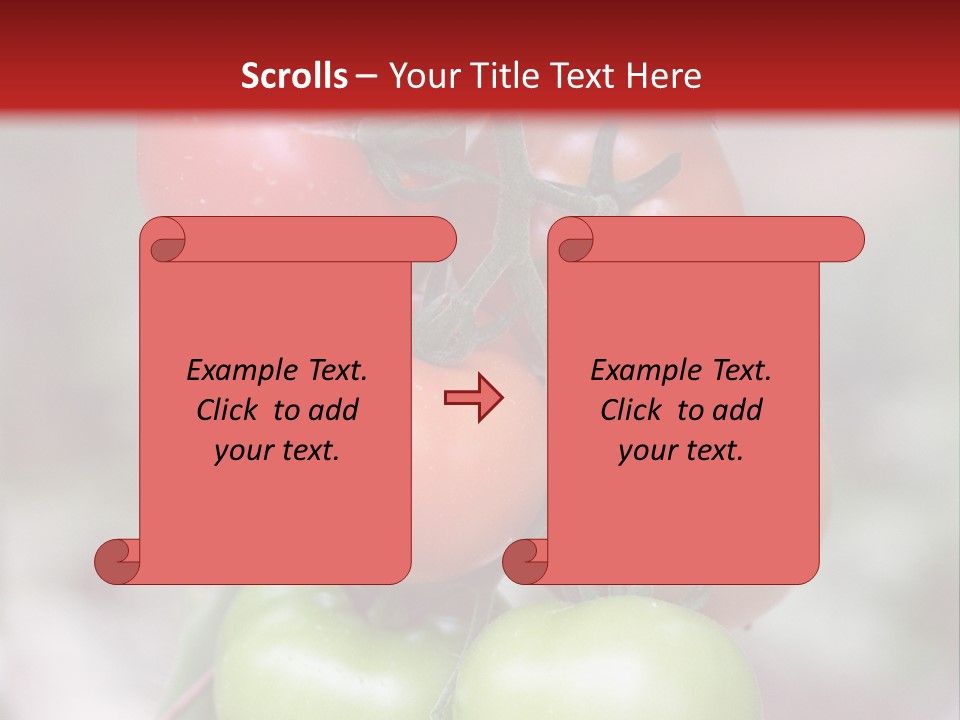 A Bunch Of Tomatoes On A Plant With A Red Background PowerPoint Template