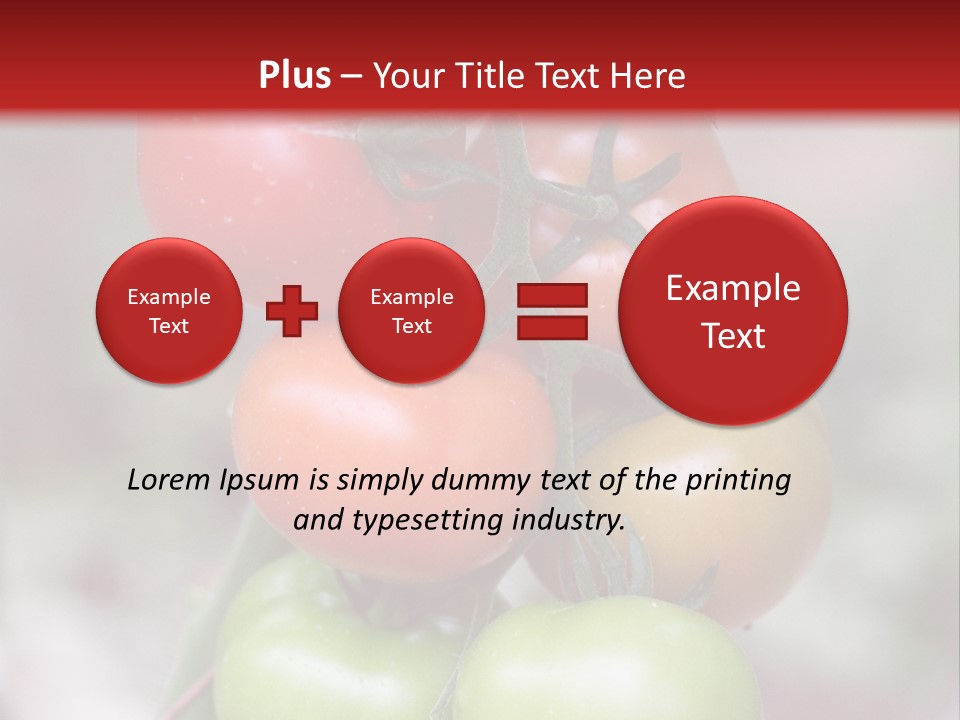 A Bunch Of Tomatoes On A Plant With A Red Background PowerPoint Template