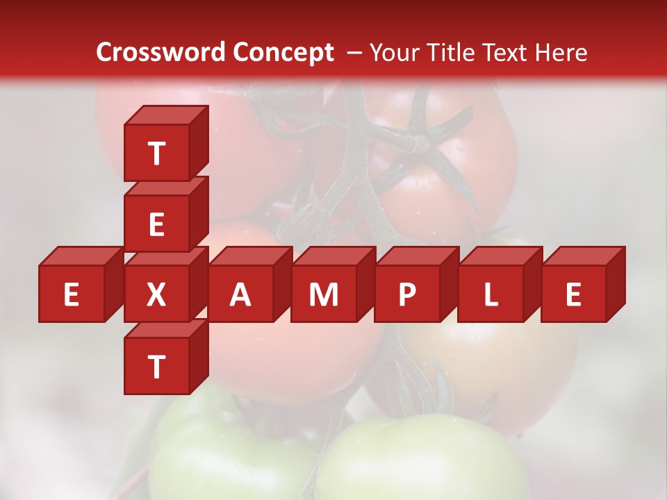 A Bunch Of Tomatoes On A Plant With A Red Background PowerPoint Template