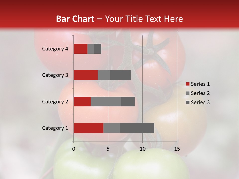 A Bunch Of Tomatoes On A Plant With A Red Background PowerPoint Template