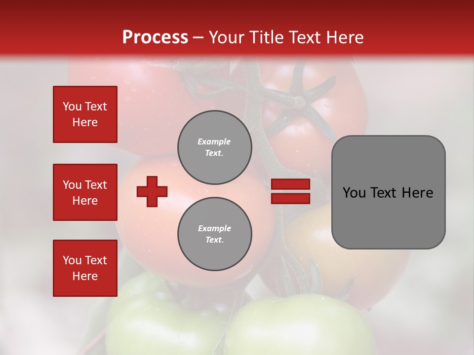 A Bunch Of Tomatoes On A Plant With A Red Background PowerPoint Template