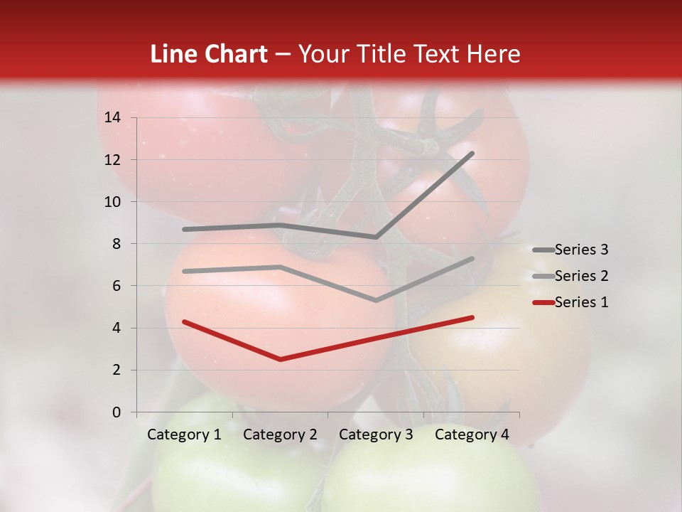 A Bunch Of Tomatoes On A Plant With A Red Background PowerPoint Template
